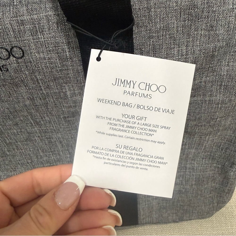 Jimmy Choo Parfums Gray Black Weekend Bag - Picture 5 of 7